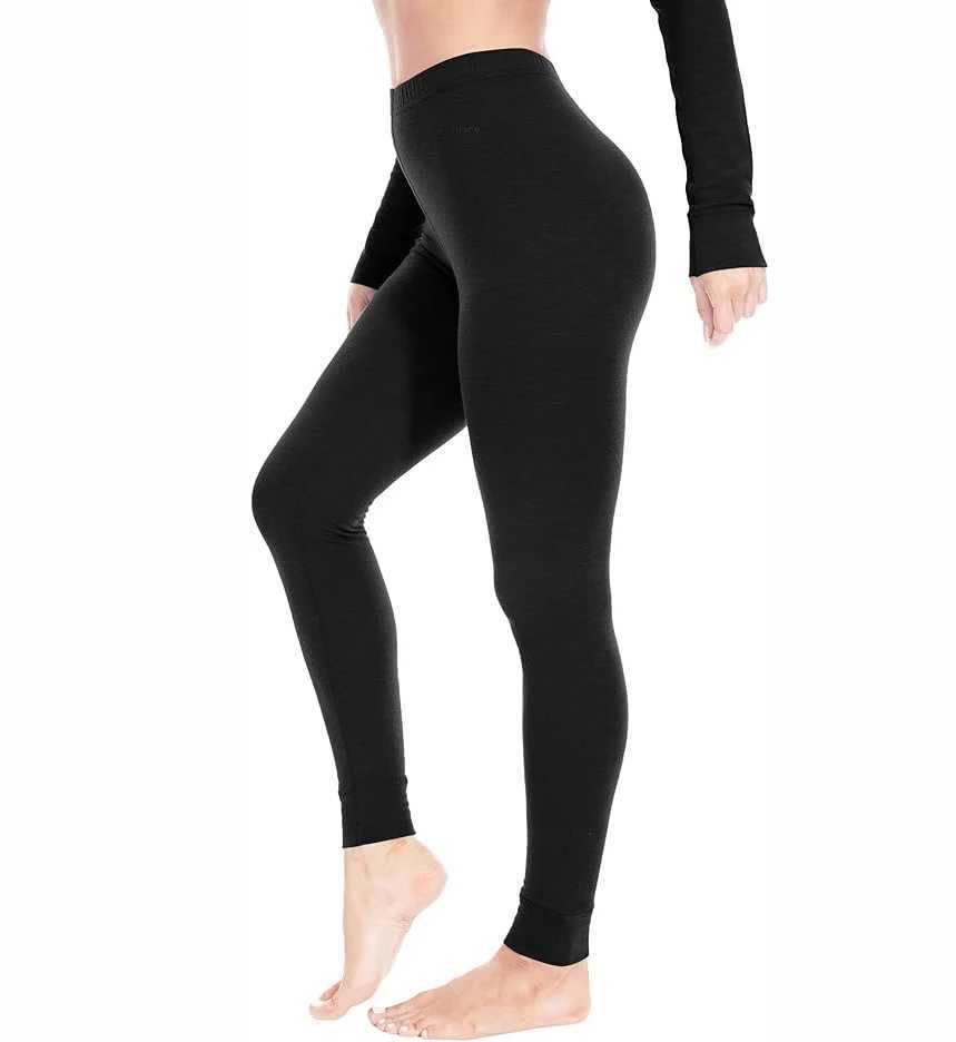 Thermal Underwear Women's 100% Merino Wool Base Layer Pants Womens Lightweight Base Layer Bottoms Merino Wool Thermal Underwear Leggings Soft B