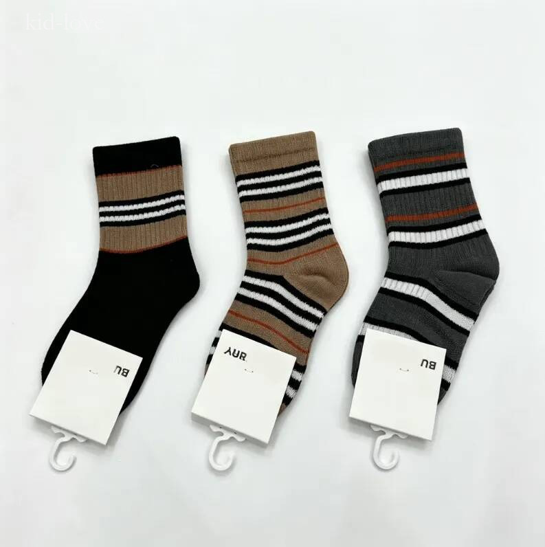 100% Cotton Kids Brand Striped Designer Baby Toddler Socks Lovely Children Infant Luxury Fashion Child Sock