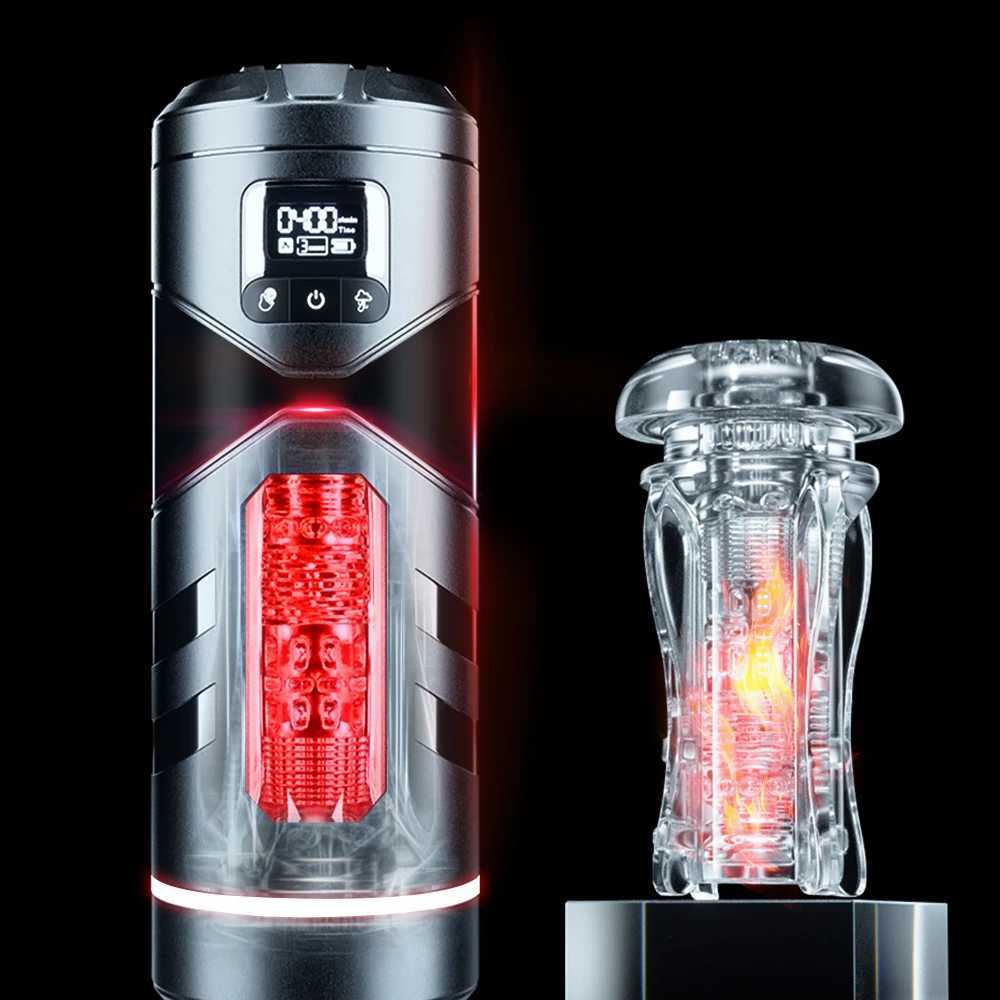 Automatic Sucking Male Masturbator Vibration Blowjob Machine Silicone Vagina Masturbation Cup Sex Toy Adult Goods for Men L26922