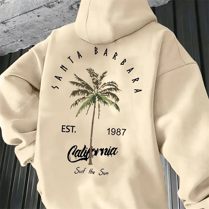 2026 hit product Palm leaf pattern printed hoodie Soft and comfortable Fall winter men''s top y260914