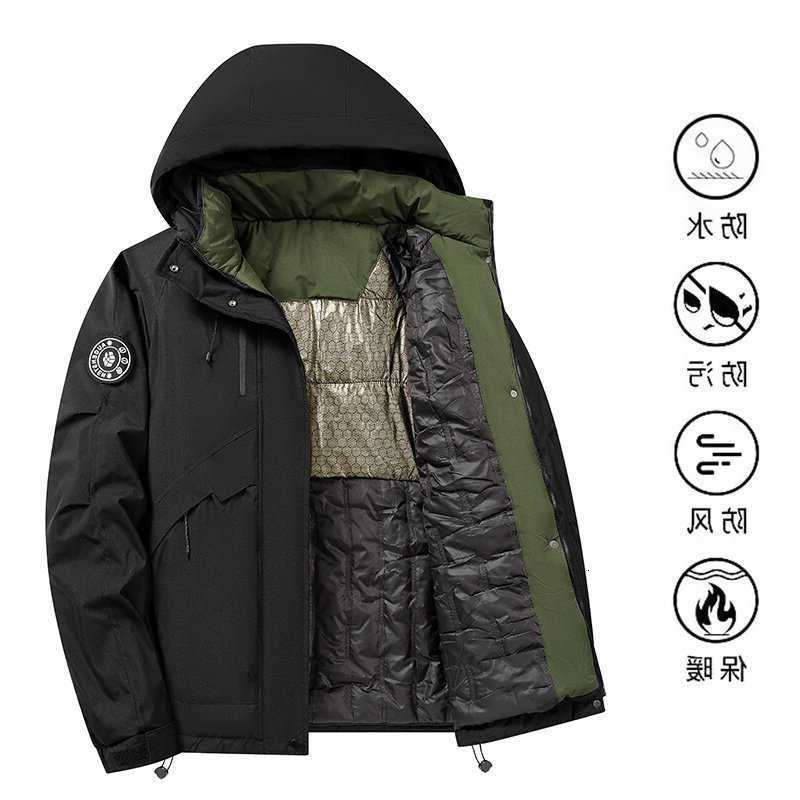 Autumn Parkas Men's and Down Winter Fashion Windproof Thickened Warm Hooded Cotton-Padded Jacket Men's Loose Sports Large Size High Qualit