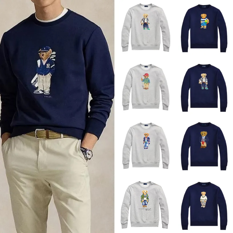 Luxury Designer Cotton Polo Hoodie Men Classic Pattern Logo Pullover Sweatshirt Casual Sportswear Long Sleeve Hoodies for Men and Women