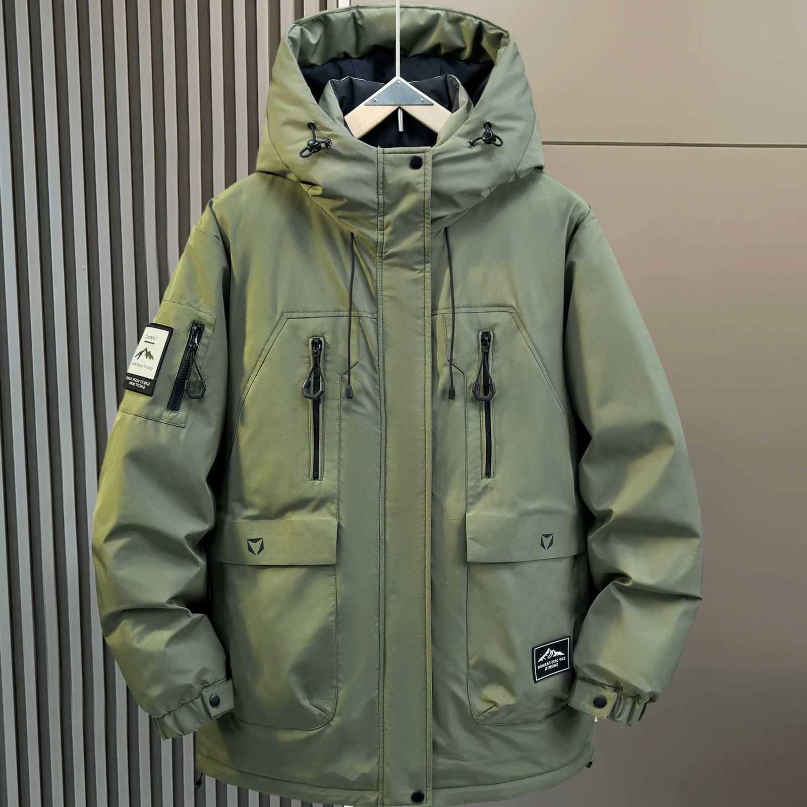 Down Parkas Winter New Men's Men's Casual Down Jacket Korean Hooded Loose Fit Thickened Plus Size Coat C260922