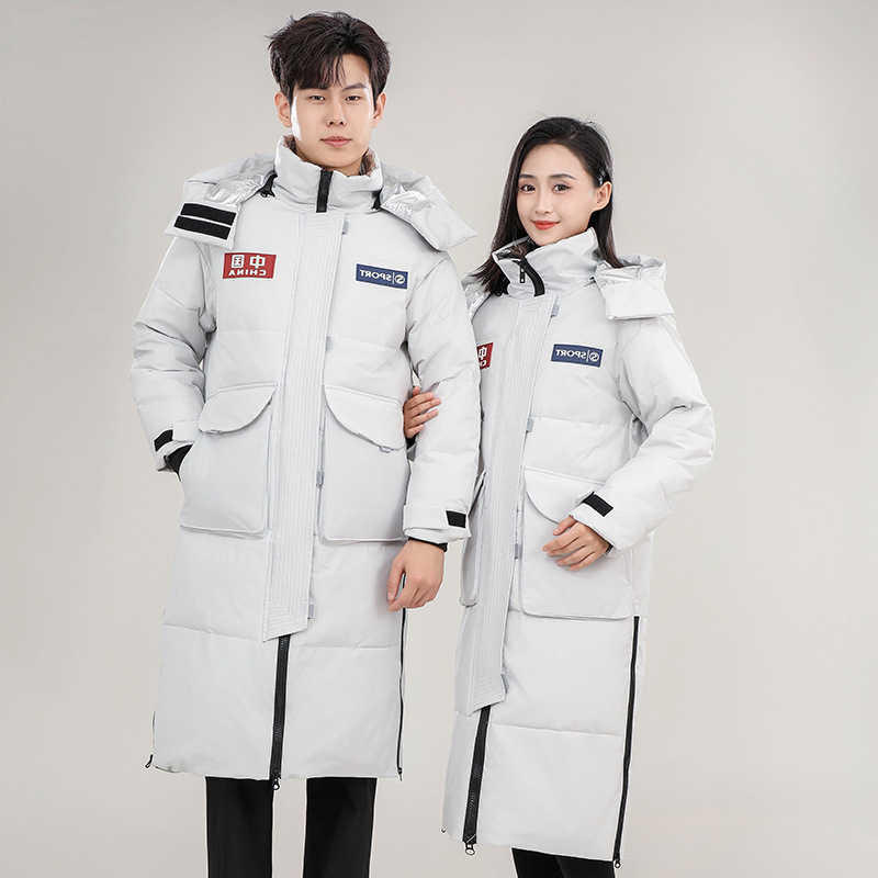 Men's Men's Down Parkas Winter Down Jacket Down Thick Thermal Waterproof Coat High-quality Long White Duck Down Hooded Warm Unisex Parka J