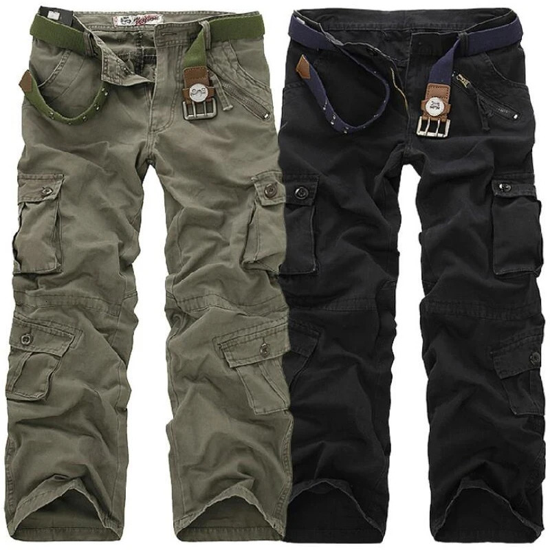 Pantalones cargo para hombre Pantalones casuales de alta calidad con múltiples bolsillos de camuflaje militar para hombre Joggers callejeros de tall