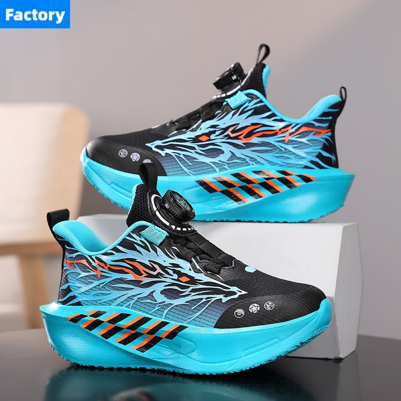 New Anti-skid Kids Sneakers for Boys Running Walking Lightweight Casual Shoes With Fashion Dragon Pattern Comfortable Sport shoe 26L0922