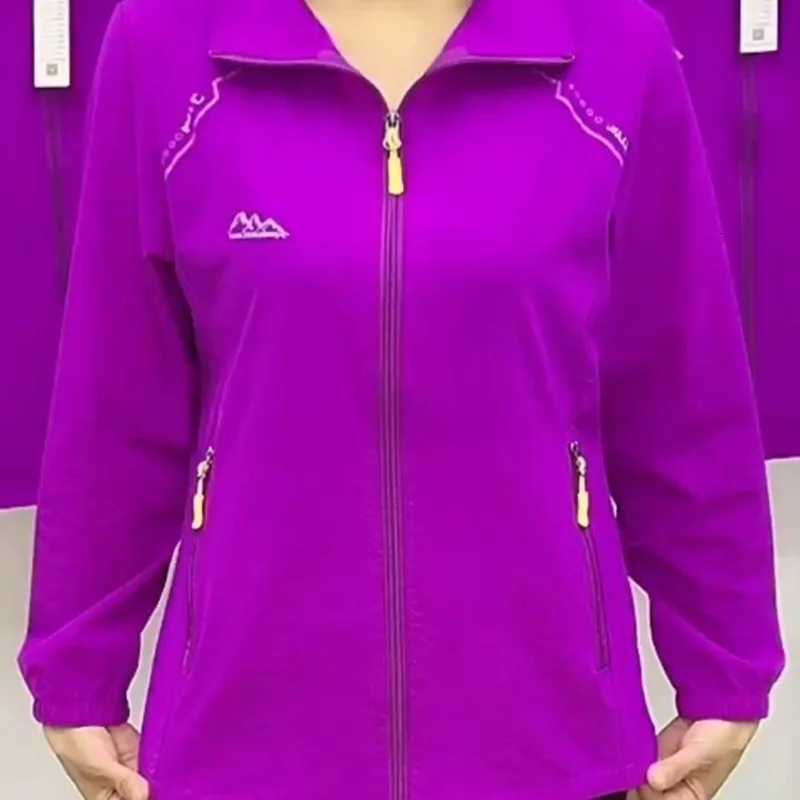 Women's Jackets Spring Thin Middle-aged Elderly Mothers Jacket Sun Protection Breathable Outdoor Sports Women Loose Wind-proof Quick Drying C26