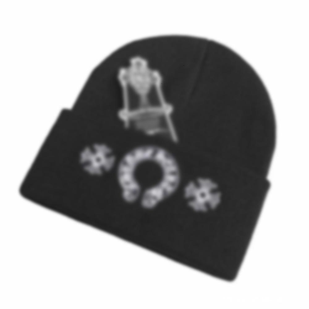 Beanie/Skull Caps Classic chrome hat winter warm beanie womens designer pullover cold hat casquette mens outdoor ski hat AAAAA 2026