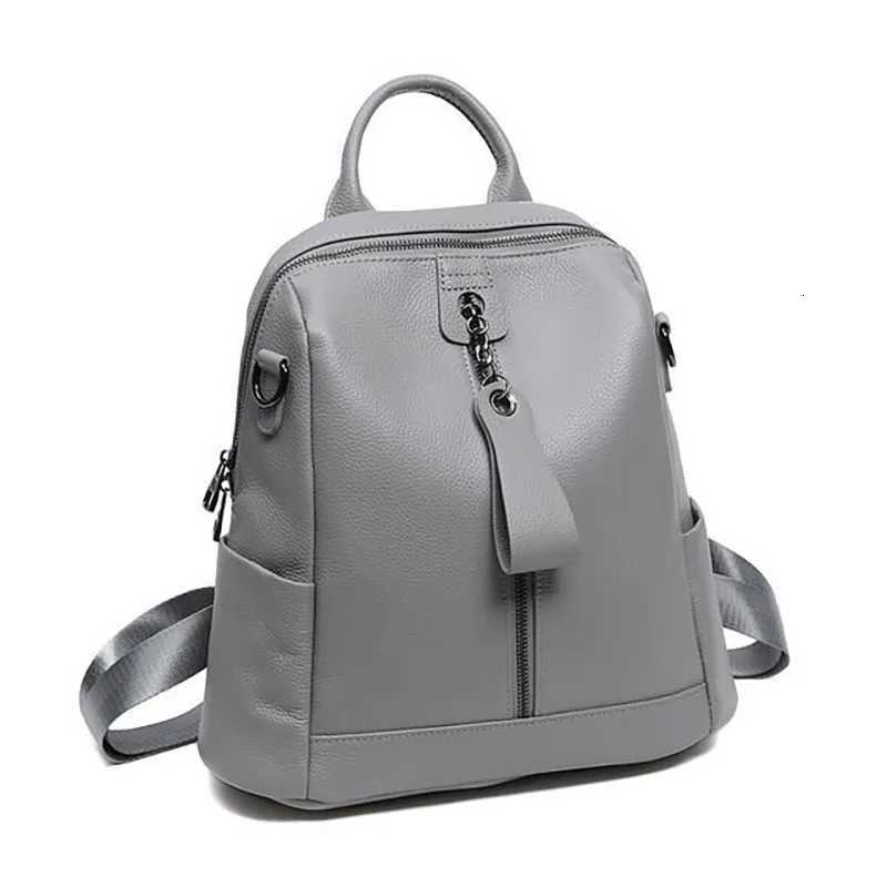 Leather Backpack Genuine Style Casual Backpack For Woman Fashion Anti-theft Travel Ruchsack Soft Cow Leather Daypack with Tassel H2609221