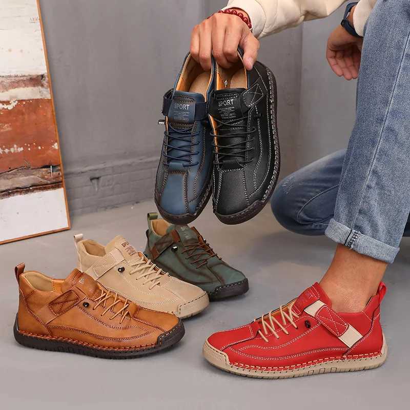 Boots Mid Top for Women British Style Retro Anti Slip Workwear Shoes Handmade Leather Loafers Casual Soft Soled Women Nude Boots T260922KF3G