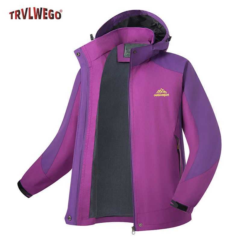 Women's Jackets Women's Waterproof Hiking Jacket Spring Autumn Casual Hooded Windbreaker Workwear for Camping Hunting Trekking C260921