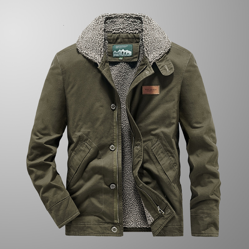 Fashion Men wholesale stylish lamb wool jacket for men, new winter outdoor fleece-lined thickened warm cotton coat