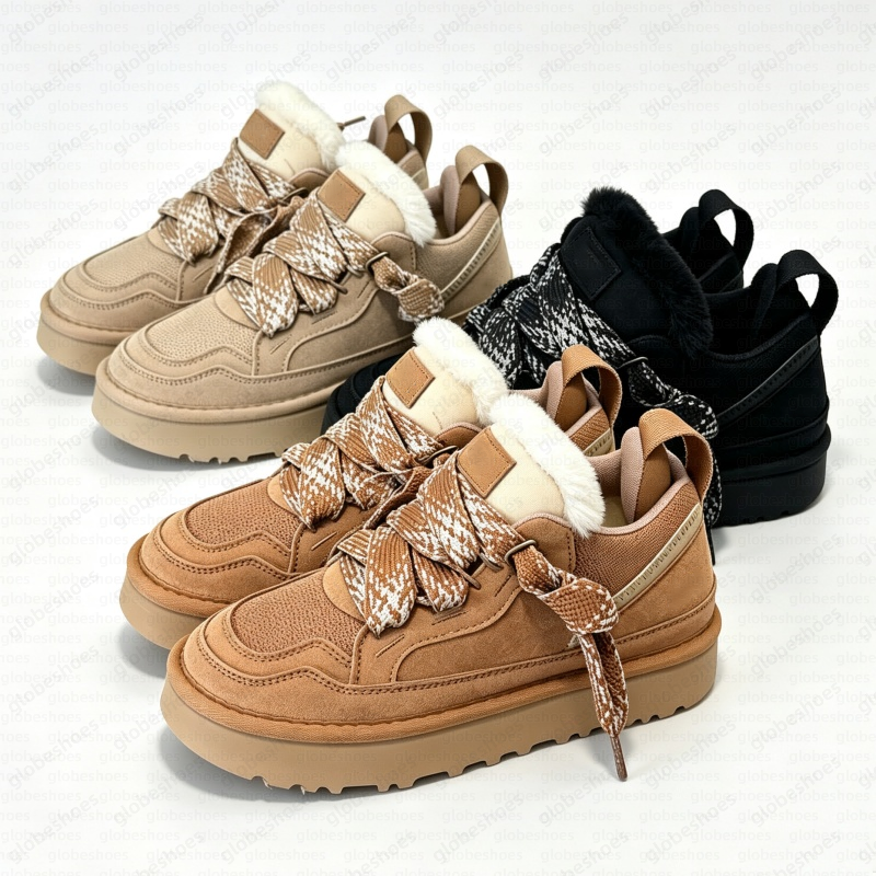Designer Fur Sneakers Trainers Casual Shoes Boots High mel Tasman Tazz Slippers Womens Suede Chestnut Sand Wool Sheepskin Winter Cold Fall Size:35-4