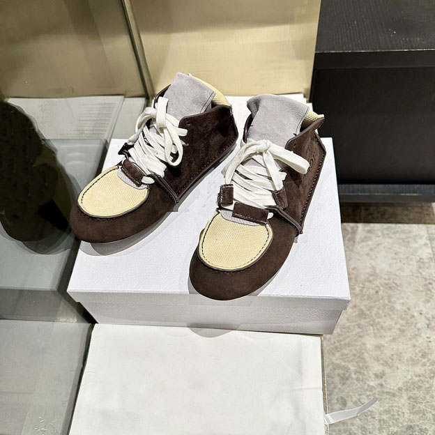 Sneakers Baby Shoes Women Luxury Designer Leather Mesh Lace Up Round Toe Casual Fashion Beige Walking Low Top Outdoor Classic Flat Soft