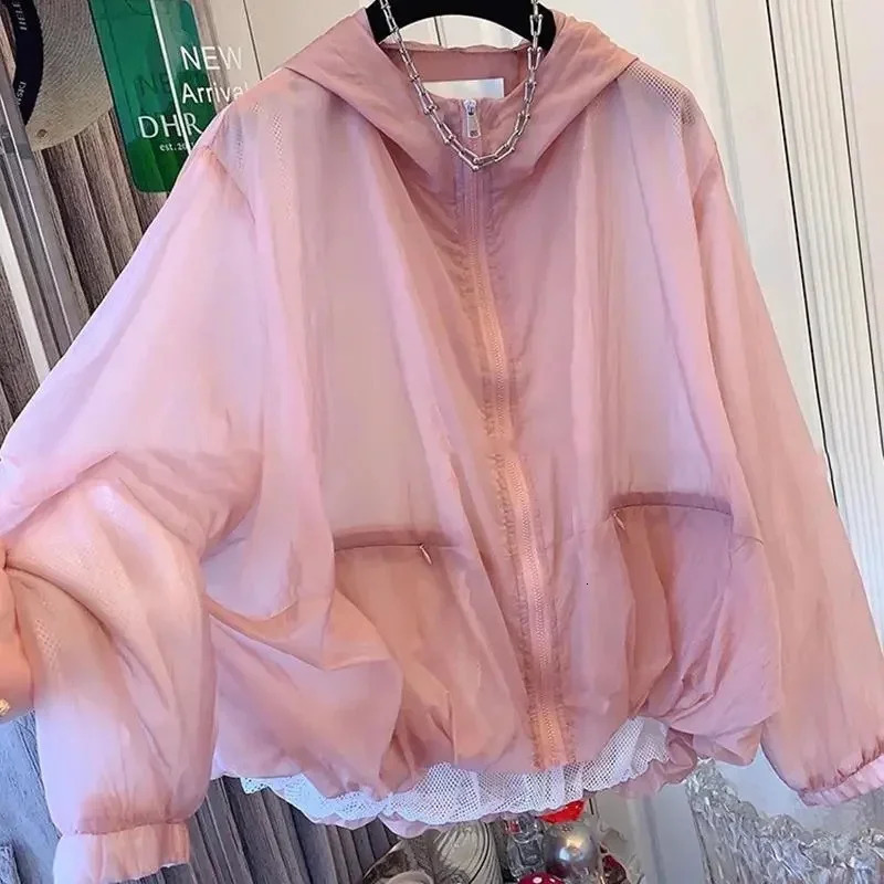 2025 Sun Protection Clothing Women's Summer Thin Coat Anti-Ultraviolet Breathable Shirt Hooded Windbreaker Female Jacket 260922