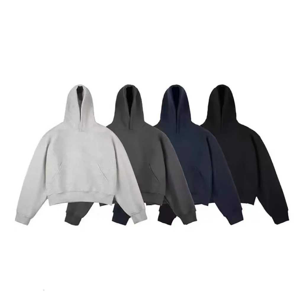 Men's Hoodies Sweatshirts 450G Heavy American High Street Trend Cleanfit Short Silhouette Hooded Sweater Men's 2026 Autumn Loose Hoodie J2