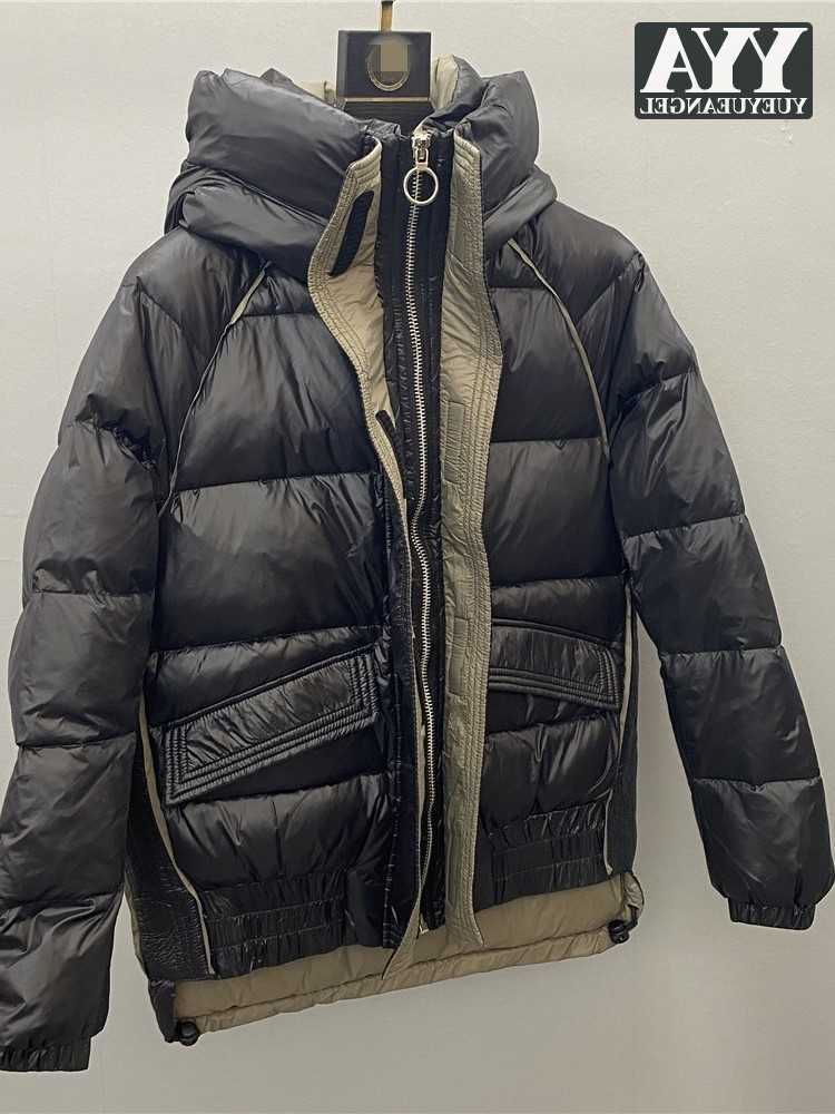Down Parkas Fashion New Men's Winter Windproof Waterproof Thicken Warm Mens Hooded Down Coat Long Sleeve Casual Short Jacket High Street Outerw