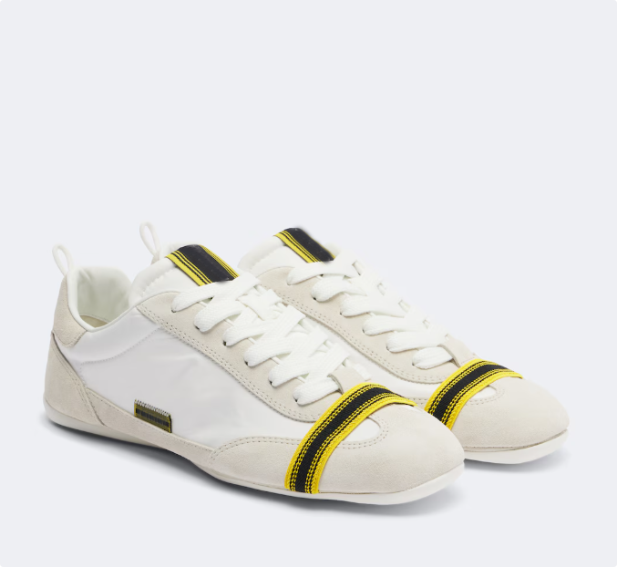 Sports Wrap Trainers For Women's Low Top Wrap Suede & Textile Sneaker Yellow Black suede-trim Panelled Sneaker Winter Top Luxury Runner Flat Hi