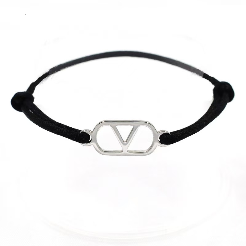 18K Gold 925 Silver Plated Classic Luxury Charm Designer Simple Daily Braided Rope Bracelet with Logo Premium Jewelry
