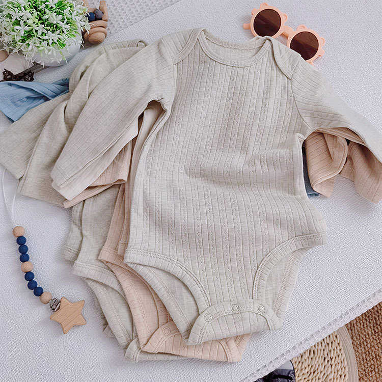 New baby Agrade pure cotton romper striped design longsleeved jumpsuit for spring autumn and winter suitable as a base layer or crawling Q260919