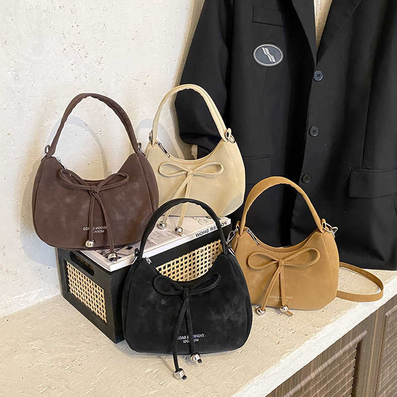 Body Handbag Casual Fashionable Cross Shoulder Crossbody Bag Leather Women's Totes Bag Casual Large Capacity Hobos Bag New Bow Solid Color H260