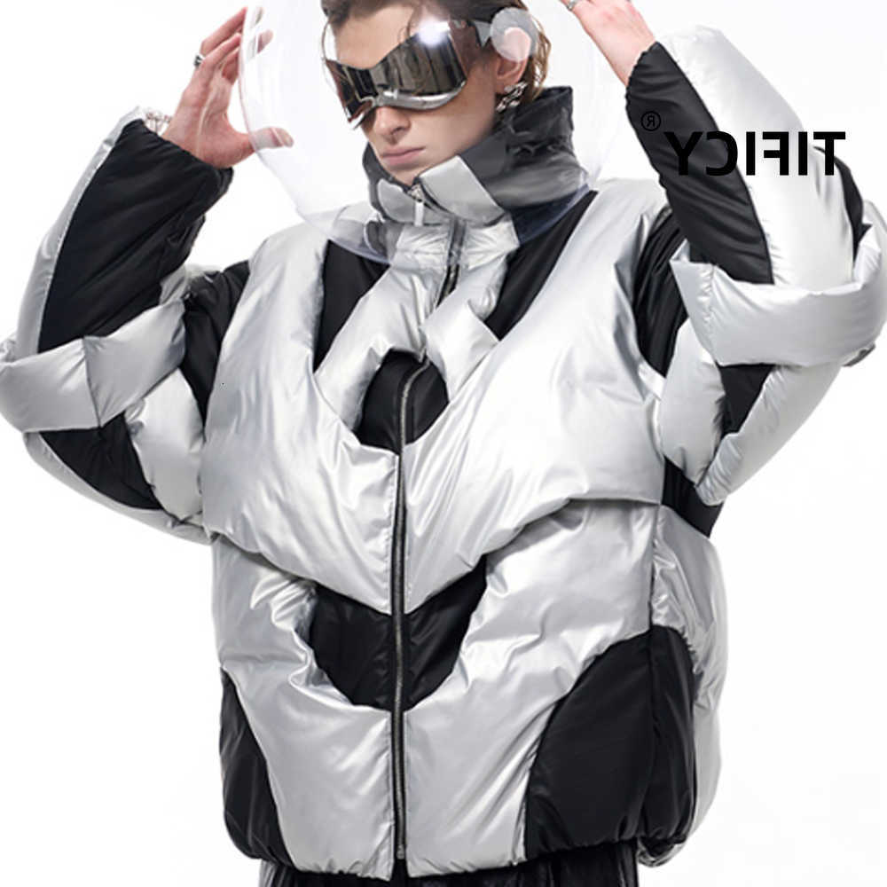 Street Men's Down Parkas High Deconstruction Design Padded Jacket Men's Winter Thick Warm Casual Fashion Parkas Coats Men Clothing C260922