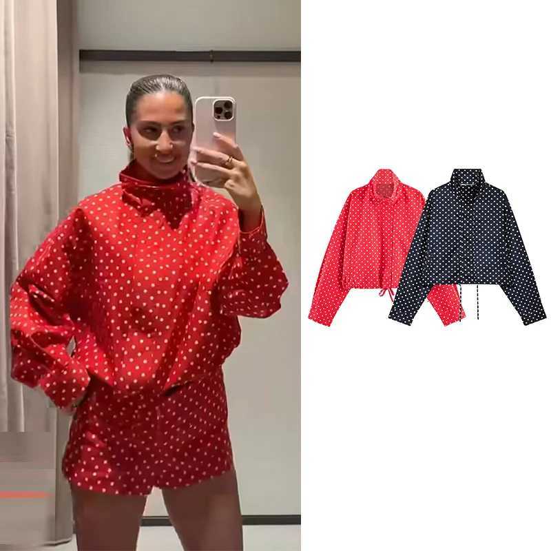 Women's Jackets Spring New Women's Jackets 2026 Fashion Polka-dot Elegant Youth Street Warm Coats Women's Spring Chic Travel Long-Sle