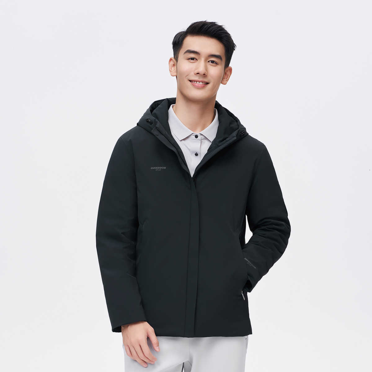 Mens Parkas Bosideng Men's Down Down Jacket Premium Goose Fill Warm Hooded Design Windproof Business Style Slim Fit Hidden Pockets Winter Coat