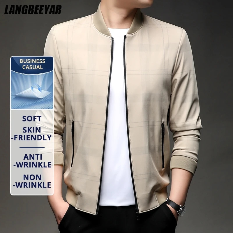 Premium Softshell Baseball Collar Men Sports Outdoor Jacket Spring Fall Windbreaker Casual Lightweight Coats Outwear 260921