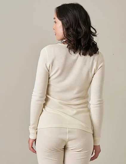 Underwear Women's Thermal Women 100% Merino Wool T Shirt Base Layer Top150G Light Merino Wool Thermal Underwear Shirts Comfortable Breathable S