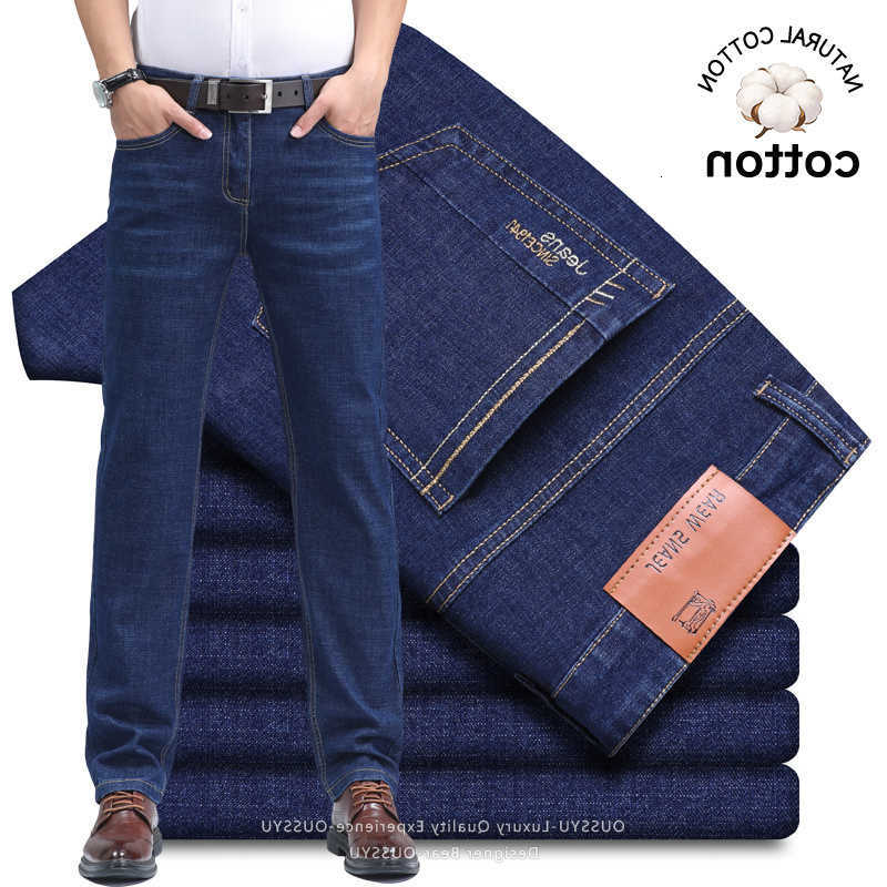 Jeans Brand Men's Clothing Cotton Summer Thin Men's Denim Jeans Straight Business Soft Pants Arrivals Dropship Work Trousers Plus Size 40