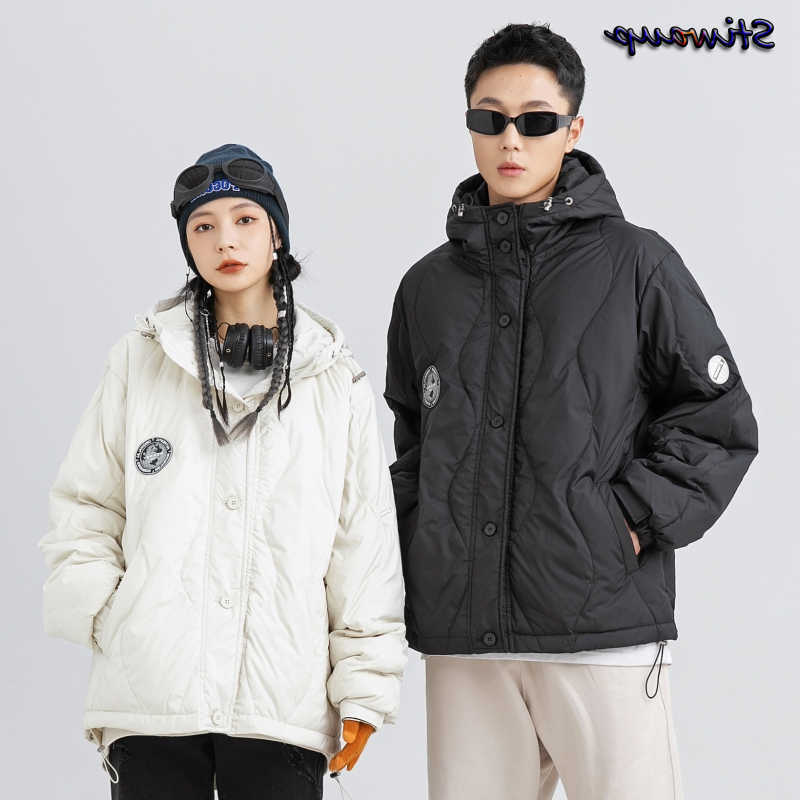 Women's Parkas Men's Down Down Jackets Men 2023 New Winter Casual Jacket Coat Windproof Oversized Hip Hop Streetwear Black Waterproof Jack