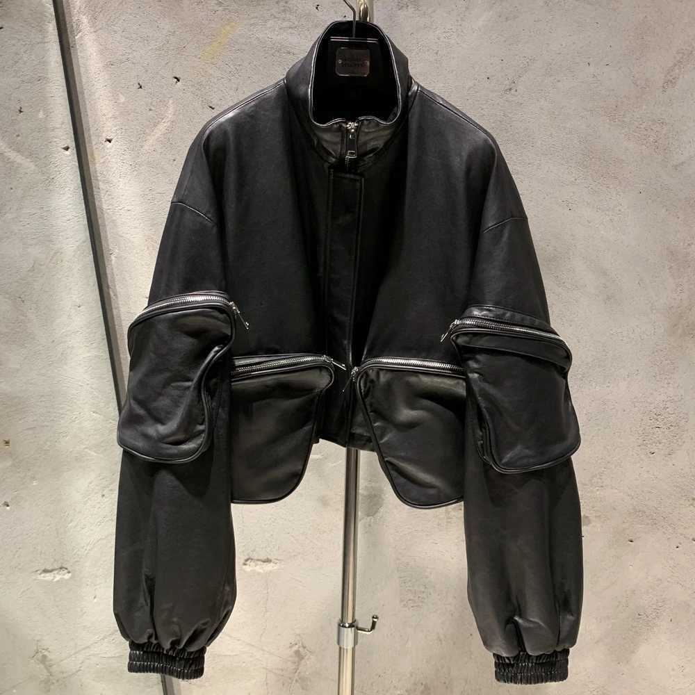 Leather Women Real Bomber 2024 New Coming Autumn Real Leather Jackets with Pockets Inside Down C260921