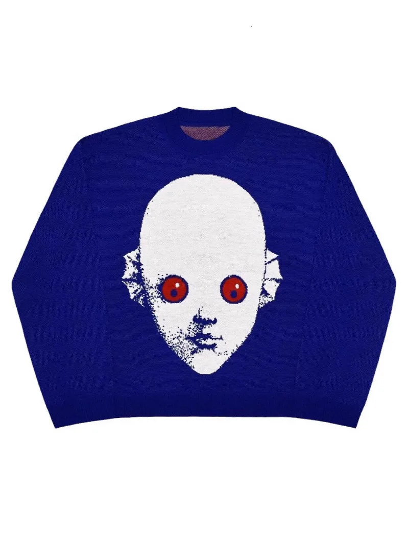Y2K Sweater Winter Graphic Streetwear Women's Vintage Pullover Jumper High Knitwear Oversized Gothic Long Sleeve Tops Clothing 260922