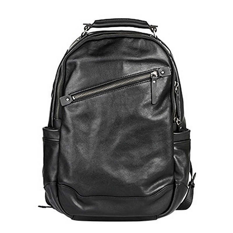 Style Genuine Leather Large Backpack Capacity Men's Backpack Schoolbag 2025 New 14-15.6 Inch Computer Bag Travel Backpacks H260922