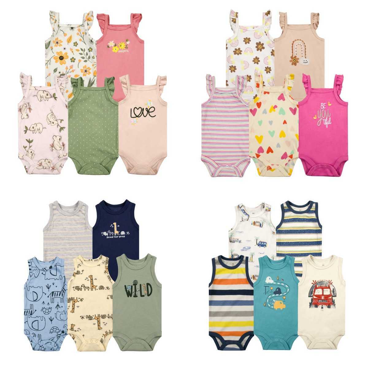 Baby romper sleeveless vest summer thin baby vest cotton baby onesie Q260919