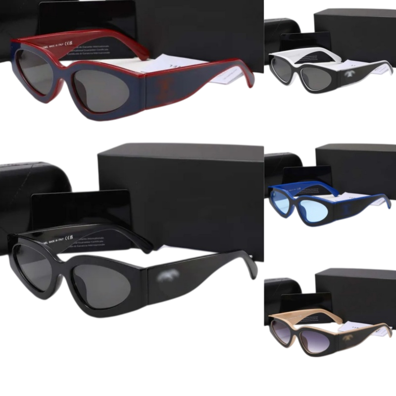 Designer Sunglasses For Men Womens Glasses Retro Rectangular Sunglass Fashionable Colorblock Oval Cat Eye Eyeglasses Uv400 Protection Summer Sunshad
