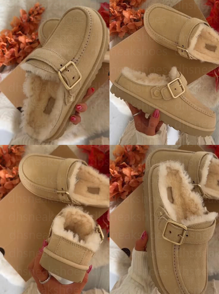 Designer Shoes Goldenstar House Shoes Evelina Clogs Tasman Tazz Slippers Ultra Mini Bow Boot Platform Winter Mules High Quality Women Sneakers Fur S