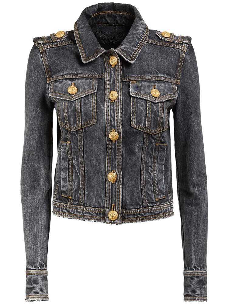 Women's Jackets HIGH STREET Newest 2026 F/W Designer Fashion Women's Lion Buttons Stone Wash Denim Jacket C260921