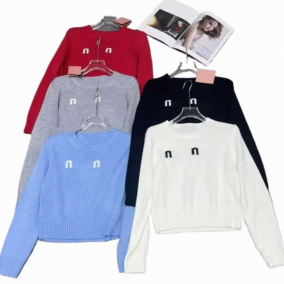MM designer Womens Knitted Sweater Letter T Shirt Women Tops Jackets Sexy Hollow Sweatershirt Color Jumper Hoodie Pullover sweaters Tank Top t1mf#