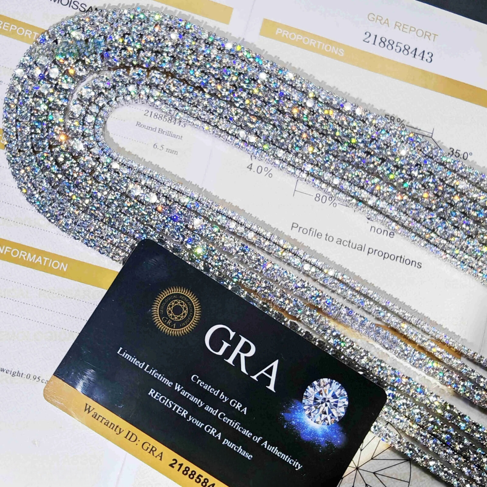 Factory Price Iced Cut 2mm 3mm 4mm 5mm 65mm Silver 925 Hip Hop VVS Moissanite Diamond Tennis Chain for Women Men