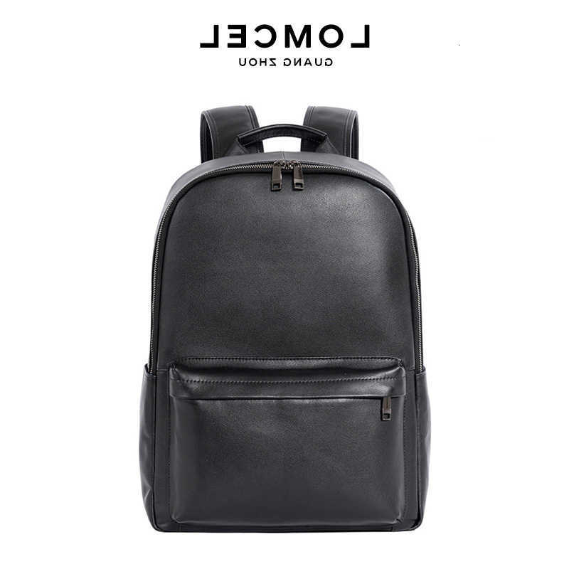 2 Borsa a tracolla doppia LOMCEL in pelle stile zaino da uomo adatta per abbigliamento business e casual Zaino per laptop leggero da 16 pollici H260