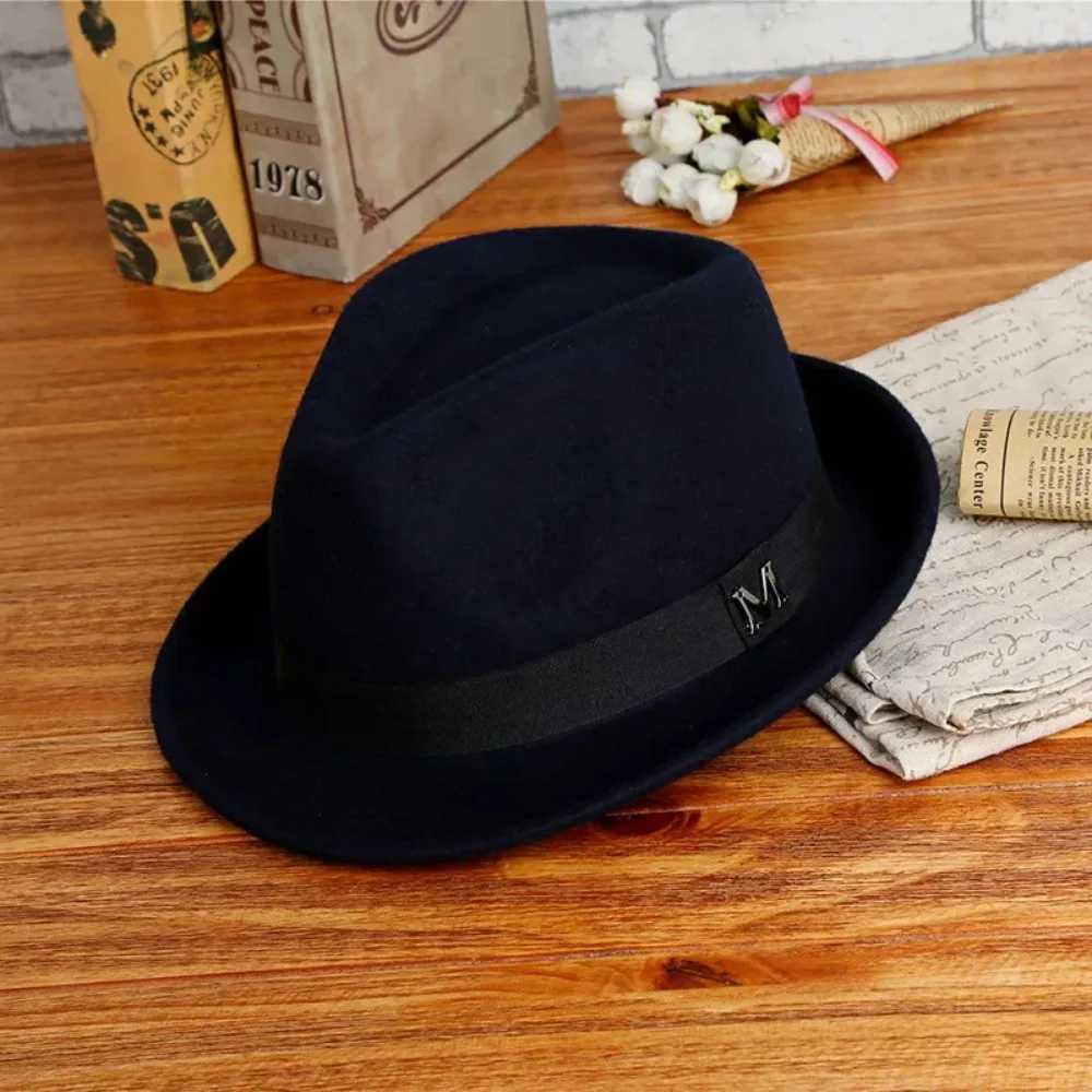 Hats Wide Brim Hats Bucket 2026 Men Winter Thick Warm Felt Fedora Hats Wool Gentleman Jazz Cap Homburg Male Classical Narrow Brim Top Hat N260921