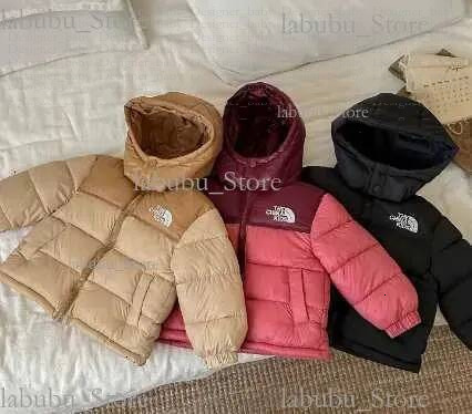 Correct Logo 2025 S Children Coat NF Designer Winter Jacket Boys Girls Outdoor Down Hooded Warm Parka Black Puffer Jackets Letter Print Clothing Out