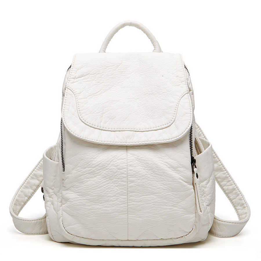 Zaino in pelle PU Zaino stile flip Borsa da viaggio da donna Borsa da scuola moda donna Tide Borsa a tracolla in morbida pelle moda casual H260922