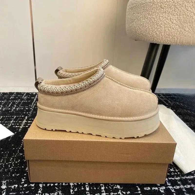 Tazz Thickened Fleece Lined Snow Boots Women's Slip-On Casual Comfortable Thick Bottom Rubber Snow Shoes New 2026 Style T260922