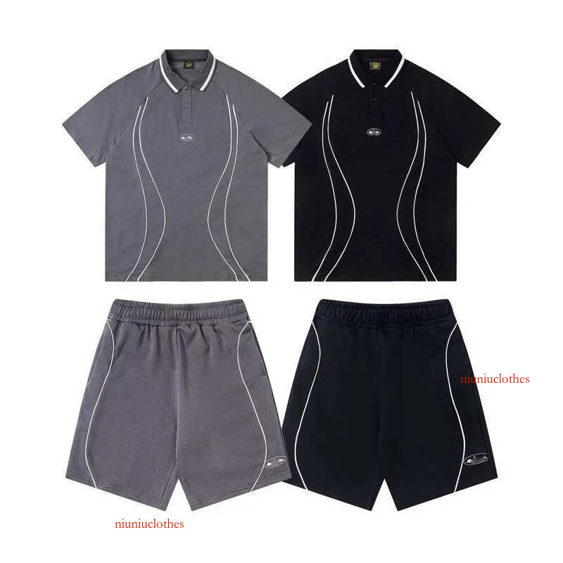 Designer Mens Polo Shirts Shorts Sets Summer Short Sleeve Top Hip Hop T Shirt Streetwear Casual Sportswear Polo Shorts Set Size S-Xl