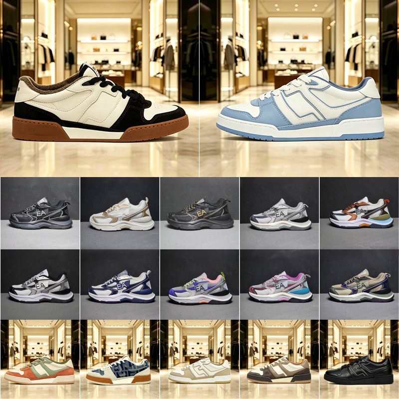 designer shoes Denim Skate Board Shoes Leather Printed Graphic Versatile Daily Outdoor Casual Sneakers Men Street Footwear sneakers trainers with bo
