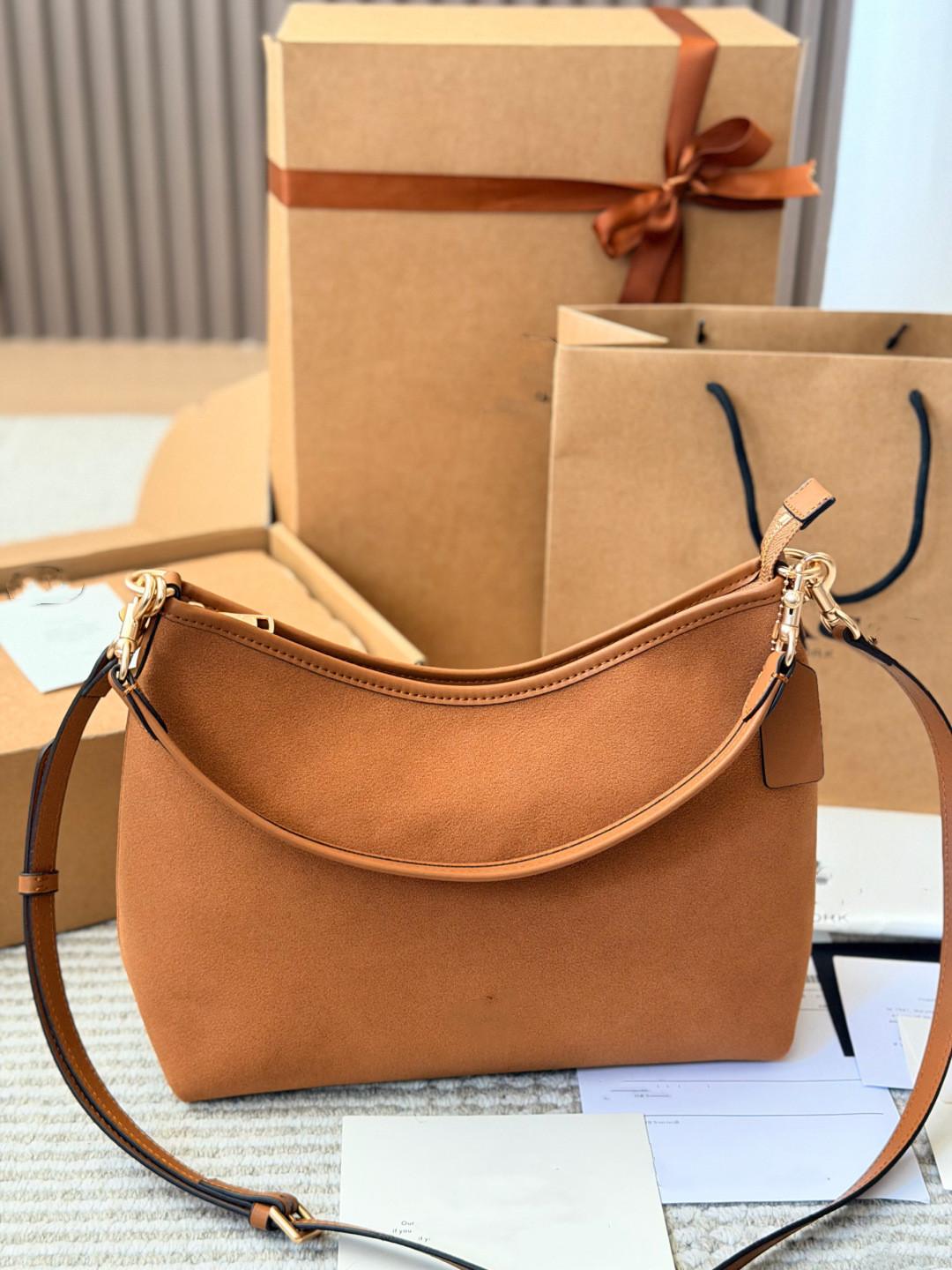 womens Luxury laurel bag designer laurel shoulder bag brown suede half moon handbags crossbody hobos satchel purse fashion shopping wallet clutch to