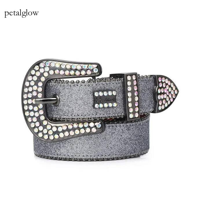 bb belt fashion diamond Bling studded crystal belt Casual woman Leather designer for man lady belts punk Belts Mens rock Luxurys rhinestone buckle b